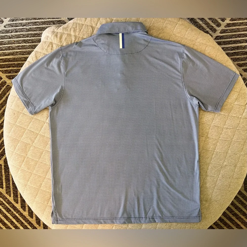 RHOBACK XL Men’s Blue Gingham Golf Polo Orig $98 Excellent Condition Worn 1x - Picture 8 of 9